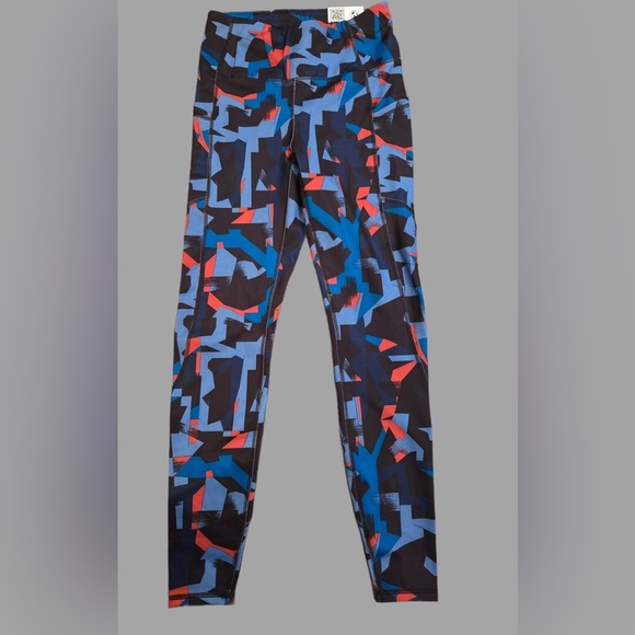 Bold Geometric Print Leggings With Pockets NWT Size S - Picture 1 of 4